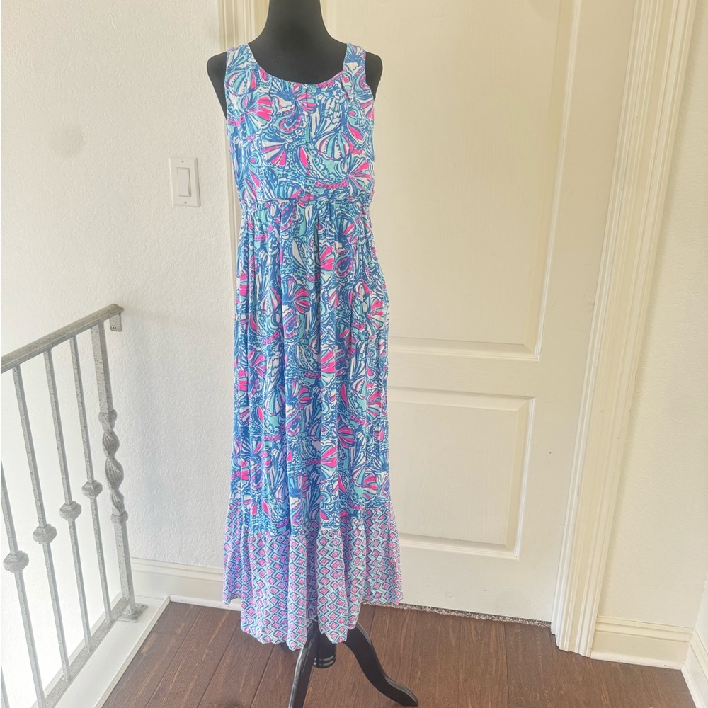 Lilly Pulitzer Target Sailboat Sleeveless Maxi Dress (labeled Sz XL runs like M)